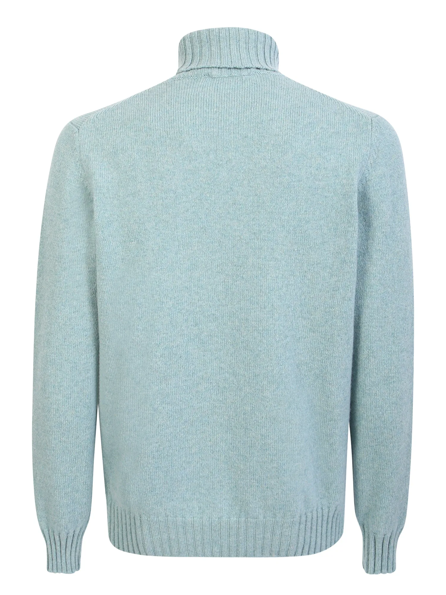 Cashmere high neck pullover light blue