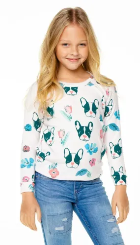 Chaser Dogs & Flowers Charity Raglan Pullover