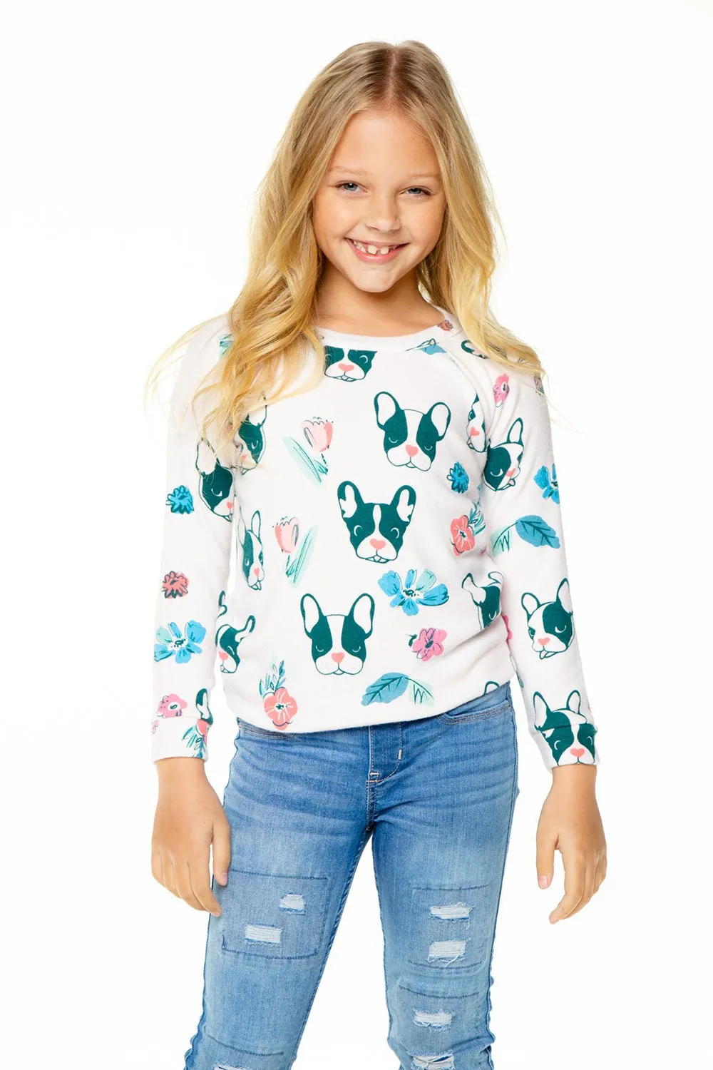 Chaser Dogs & Flowers Charity Raglan Pullover