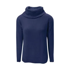 Chenille Roll Neck Jumper - Navy