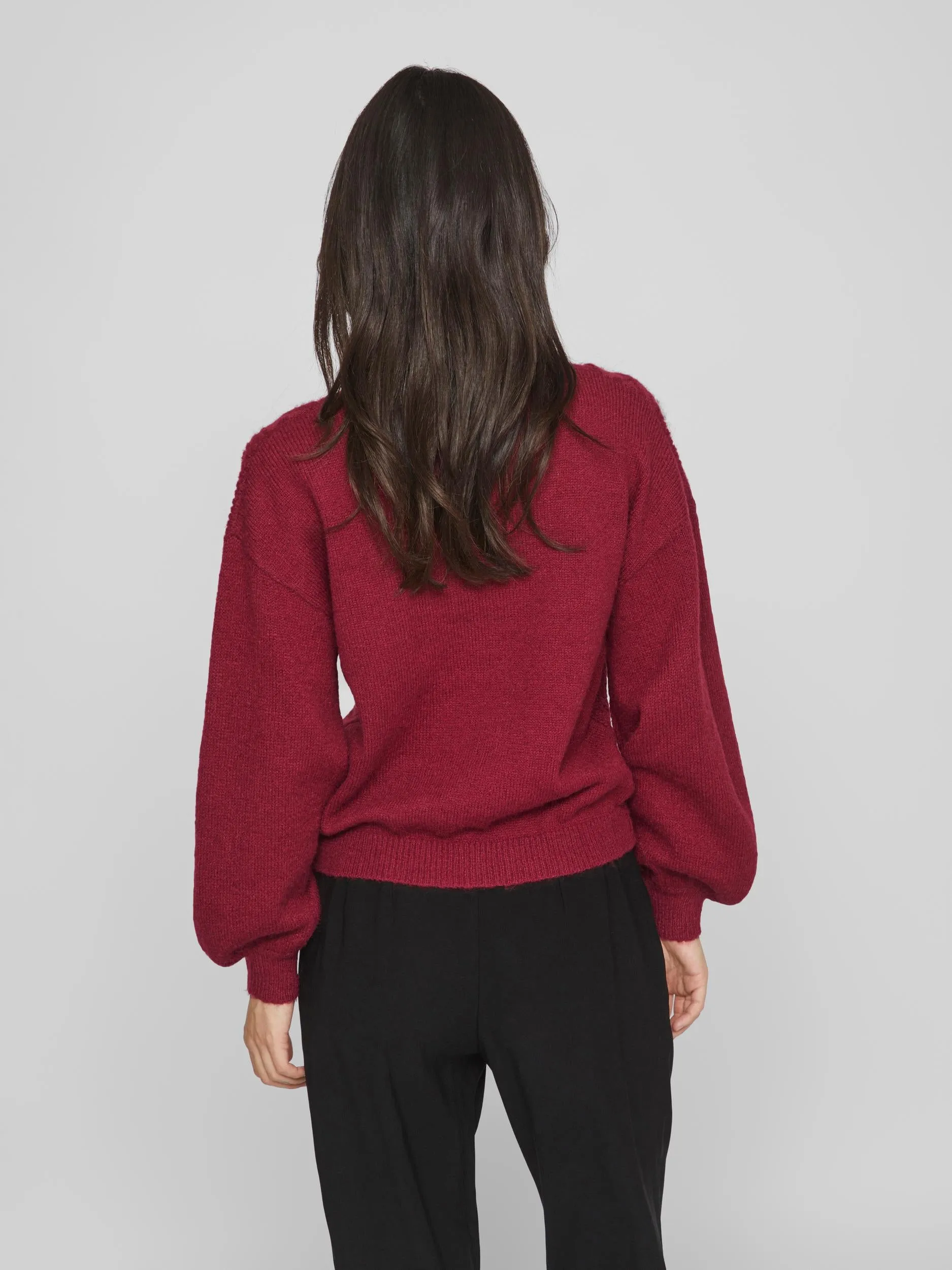 CHINTI CABLE KNIT JUMPER (BEET RED)