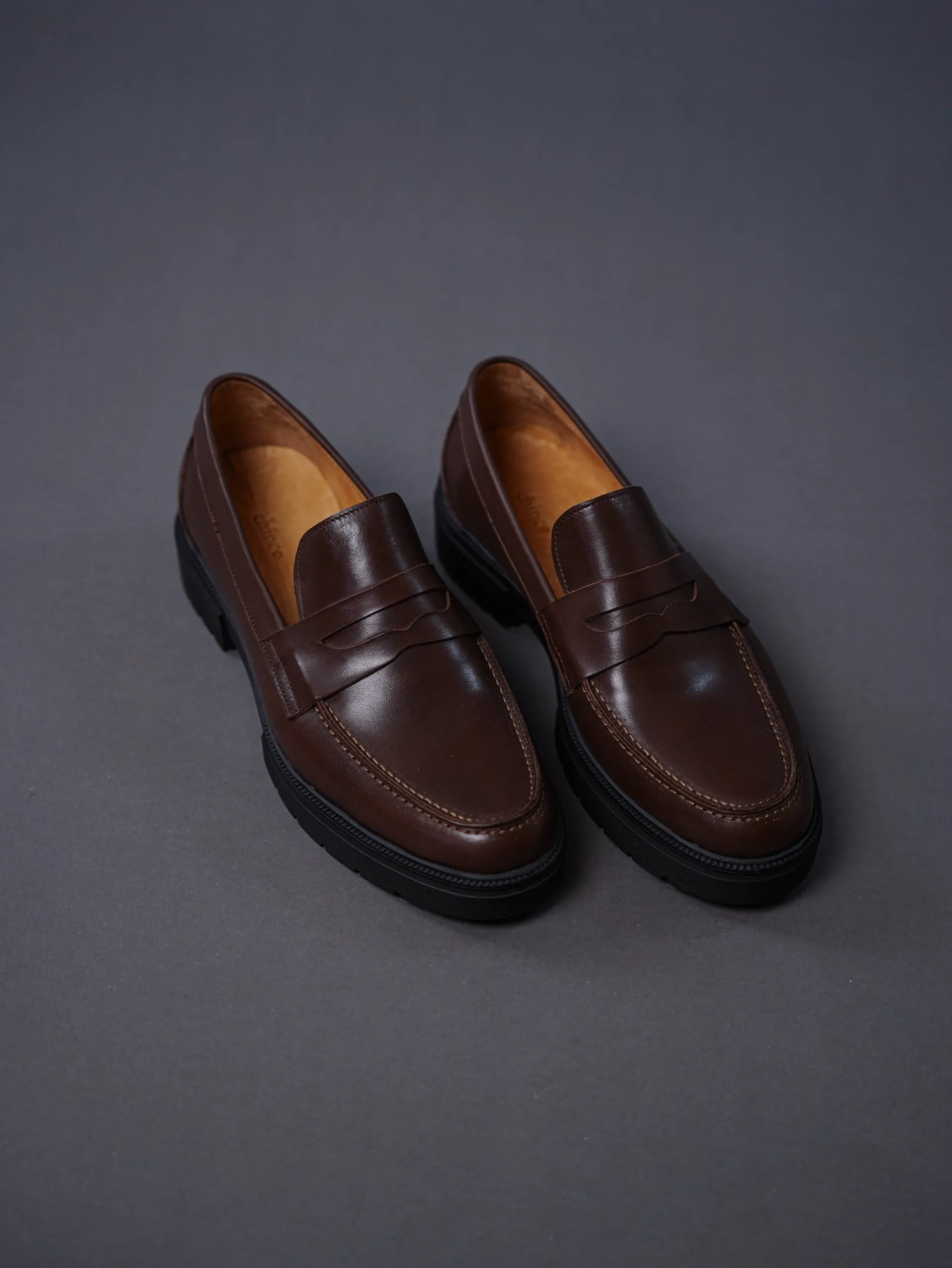 Chunky loafer-brwon