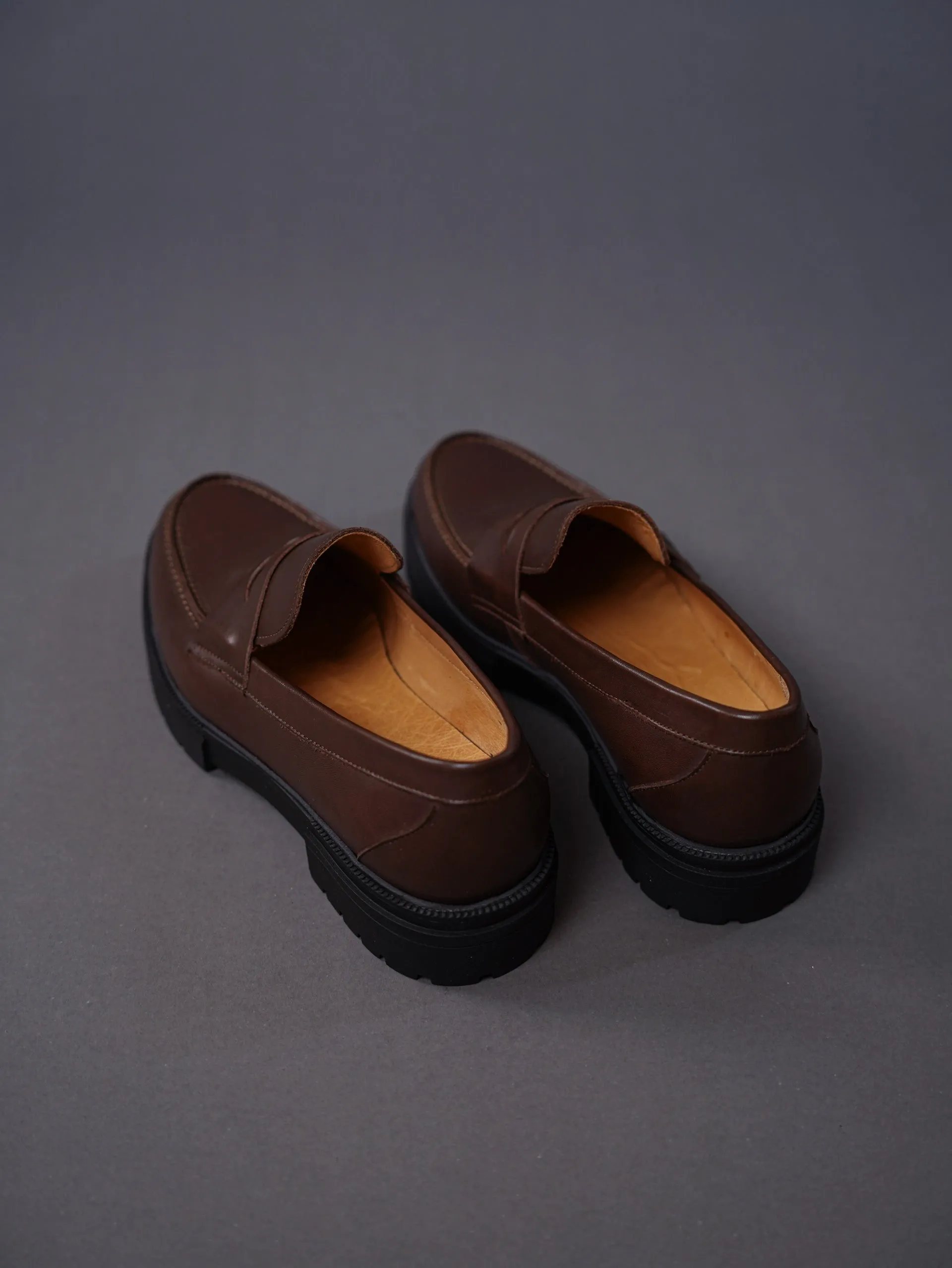 Chunky loafer-brwon