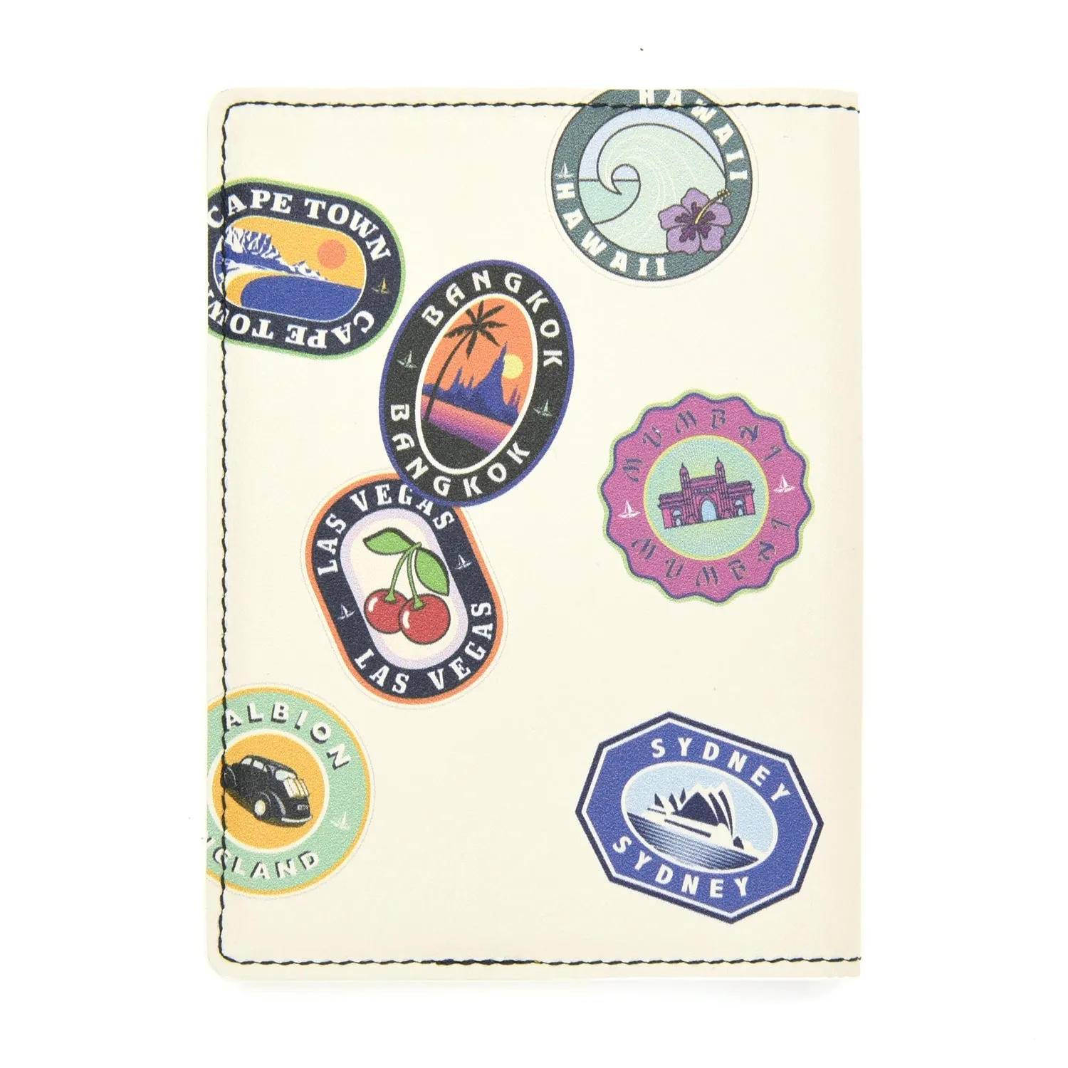 City · Passport Sleeve | Ivory/Navy