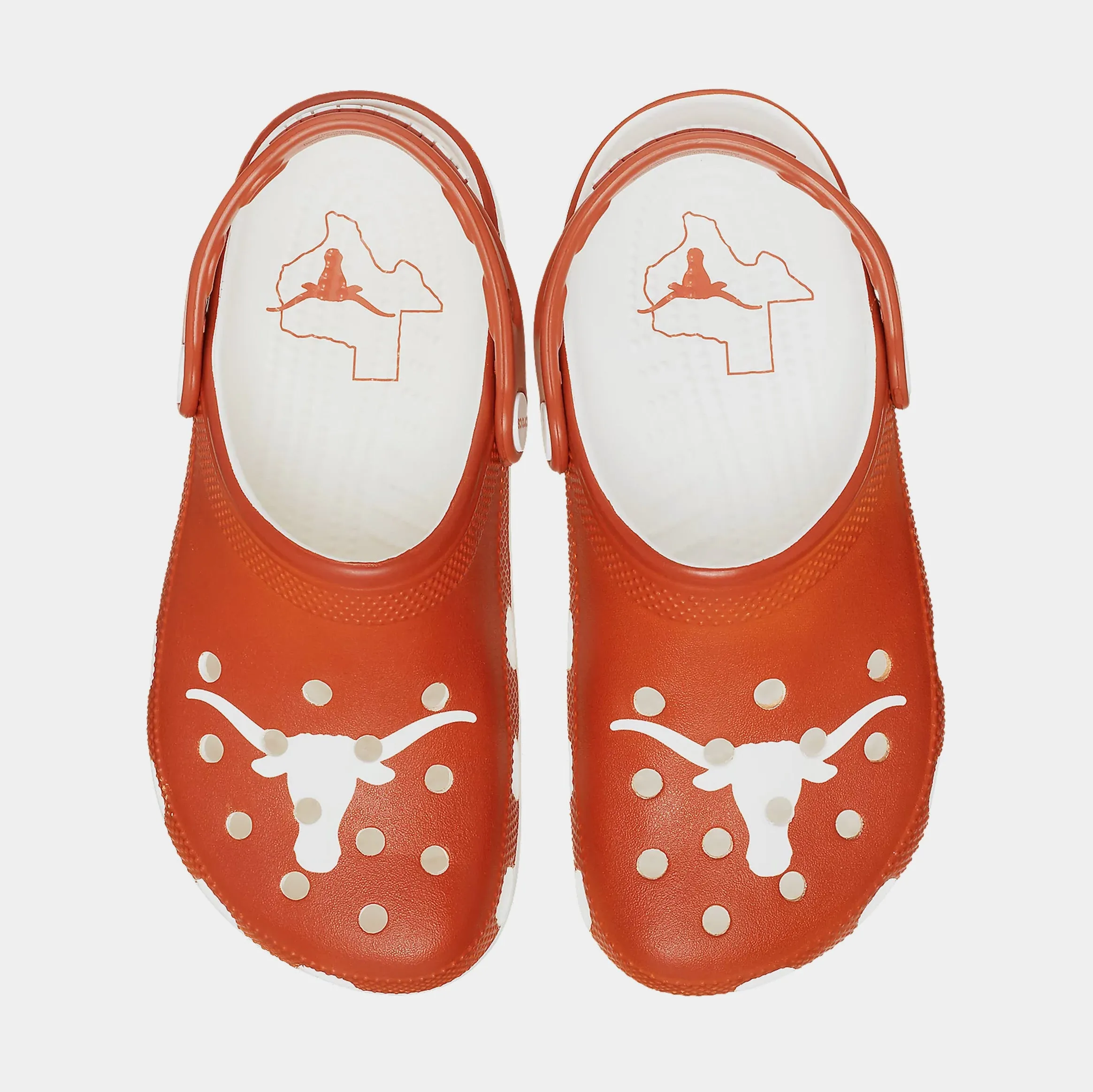 Classic Clog University Of Texas Mens Sandals (White/Orange)