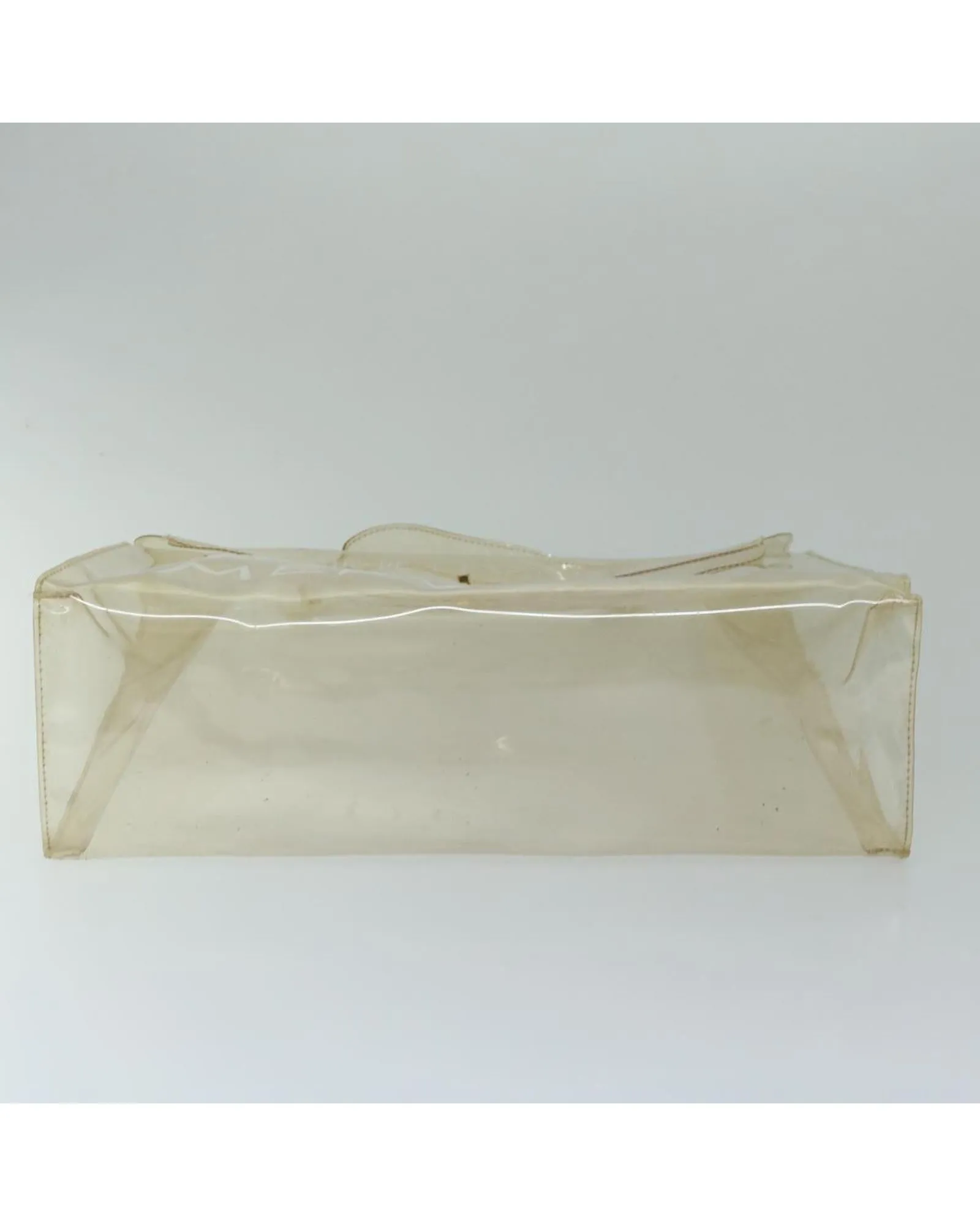 Clear Vinyl Handbag with Kelly-inspired Design by Luxury Designer