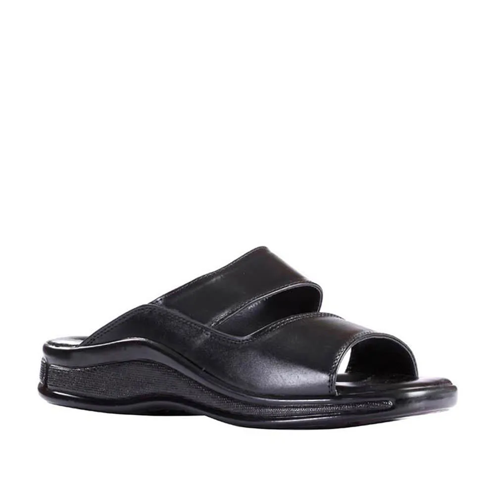 Coolers Casual Black Slippers For Men 2050-02 By Liberty