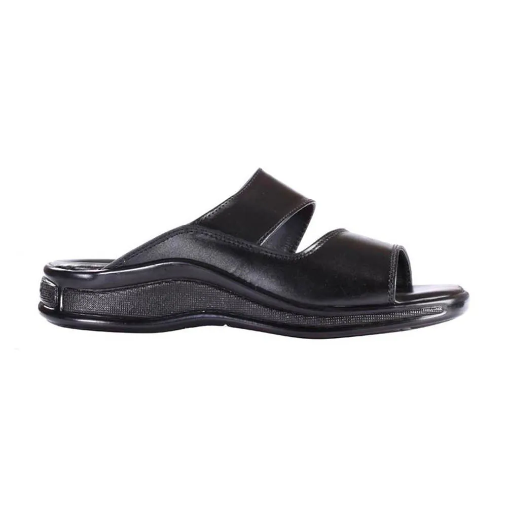 Coolers Casual Black Slippers For Men 2050-02 By Liberty