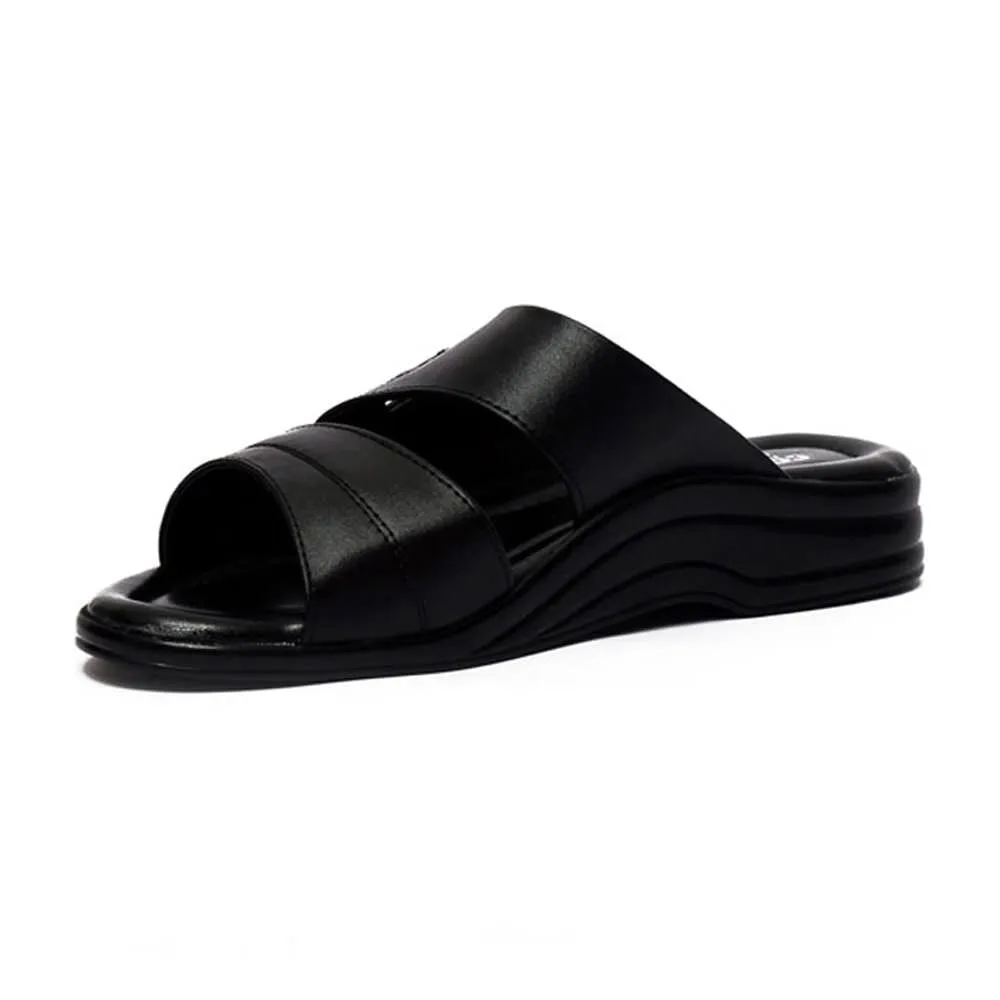 Coolers Casual (Black) Slippers For Men 7123-143 By Liberty