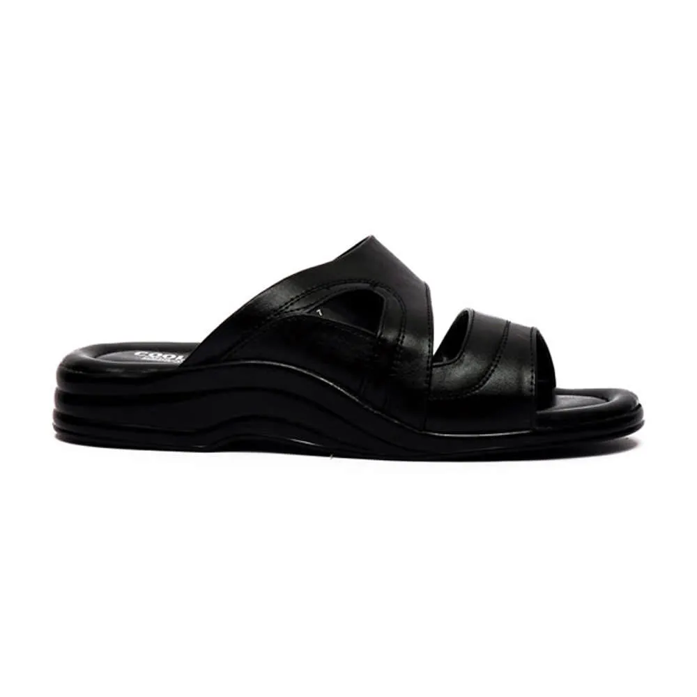 Coolers Casual (Black) Slippers For Men 7123-143 By Liberty