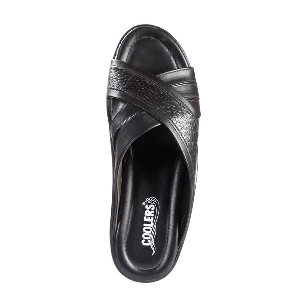 Coolers Casual (Black) Slippers For Men DON By Liberty