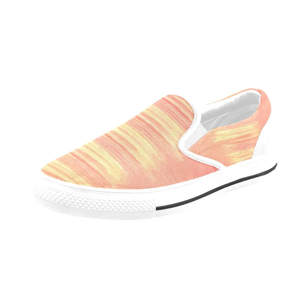 Coral Sunshine Slip-on Canvas Women's Shoes