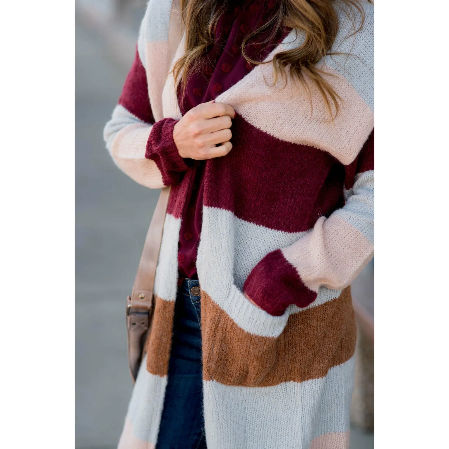 Cozy Color Blocked Cardigan