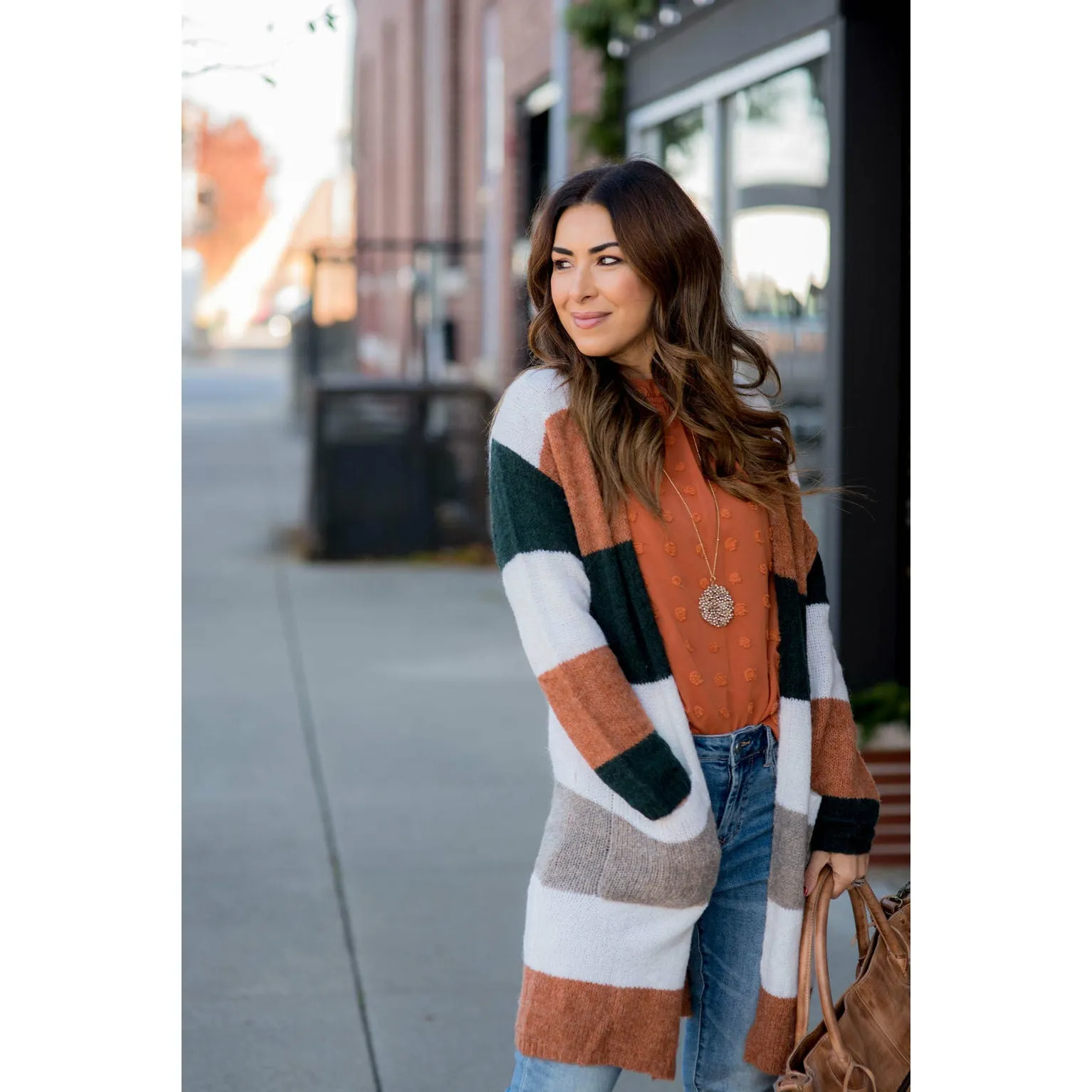 Cozy Color Blocked Cardigan