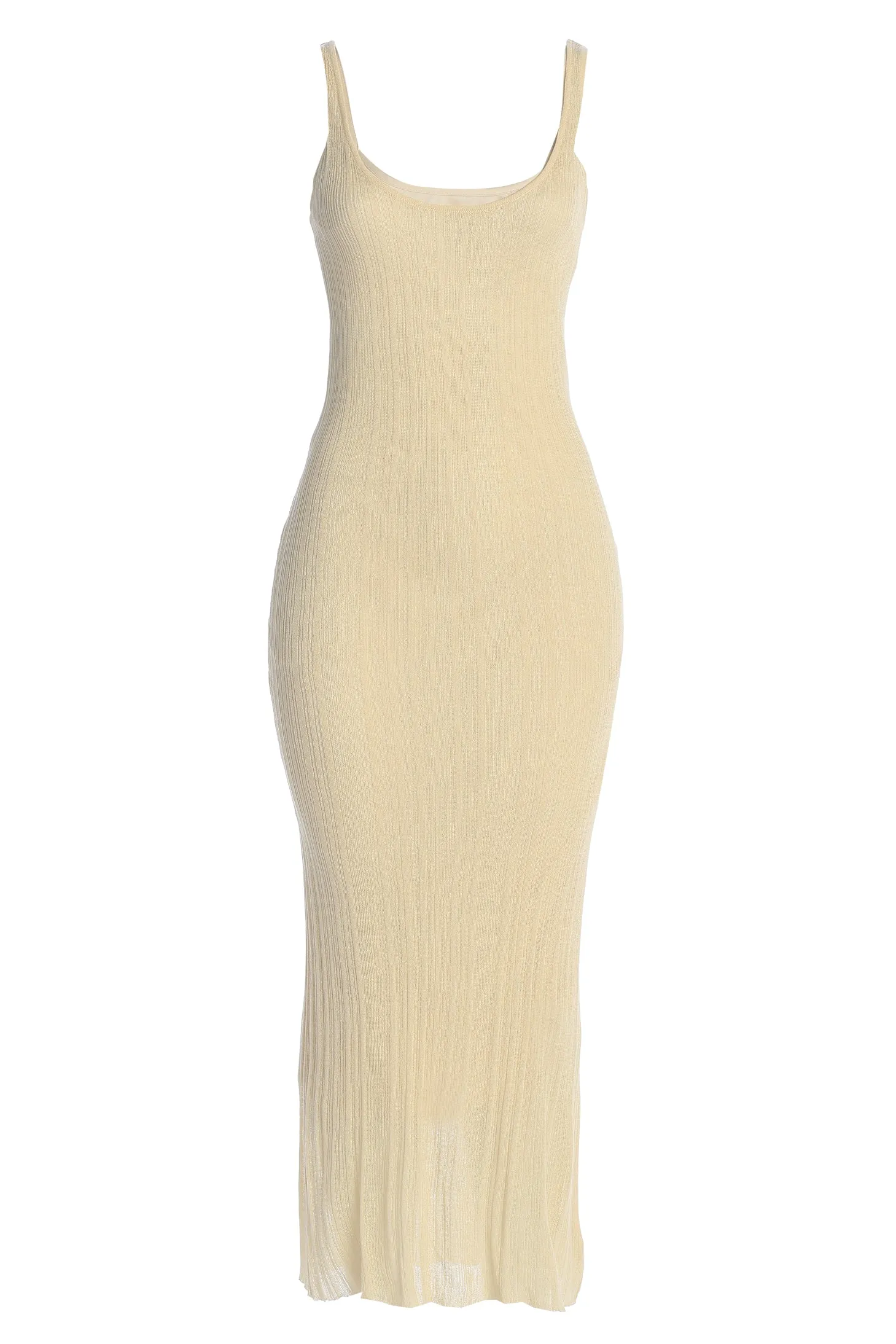 Cream Luna Sheer Maxi Dress