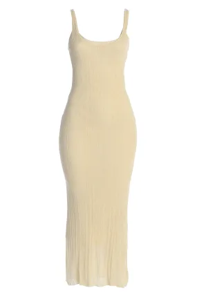 Cream Luna Sheer Maxi Dress