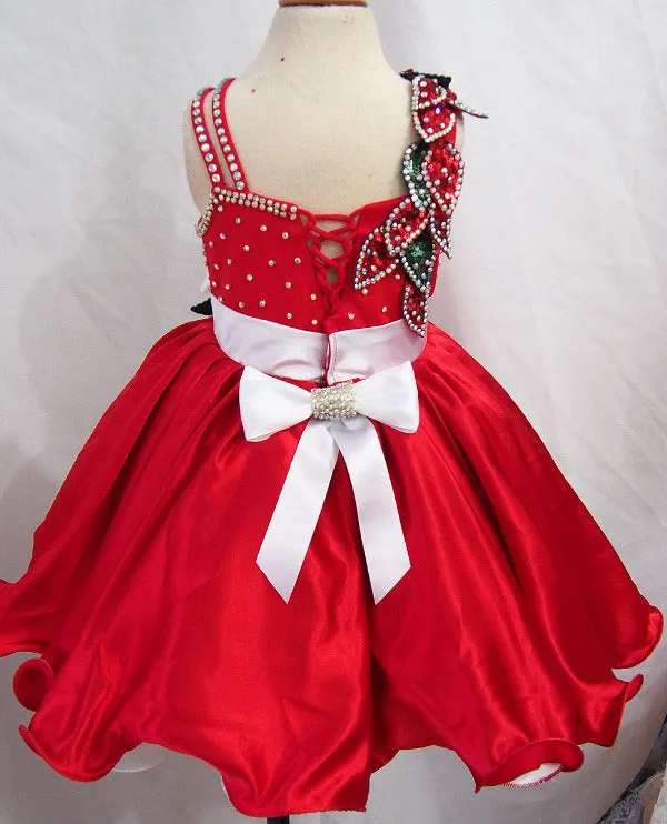 Custom Made Glitz Toddler Christmas Pageant Dress G221