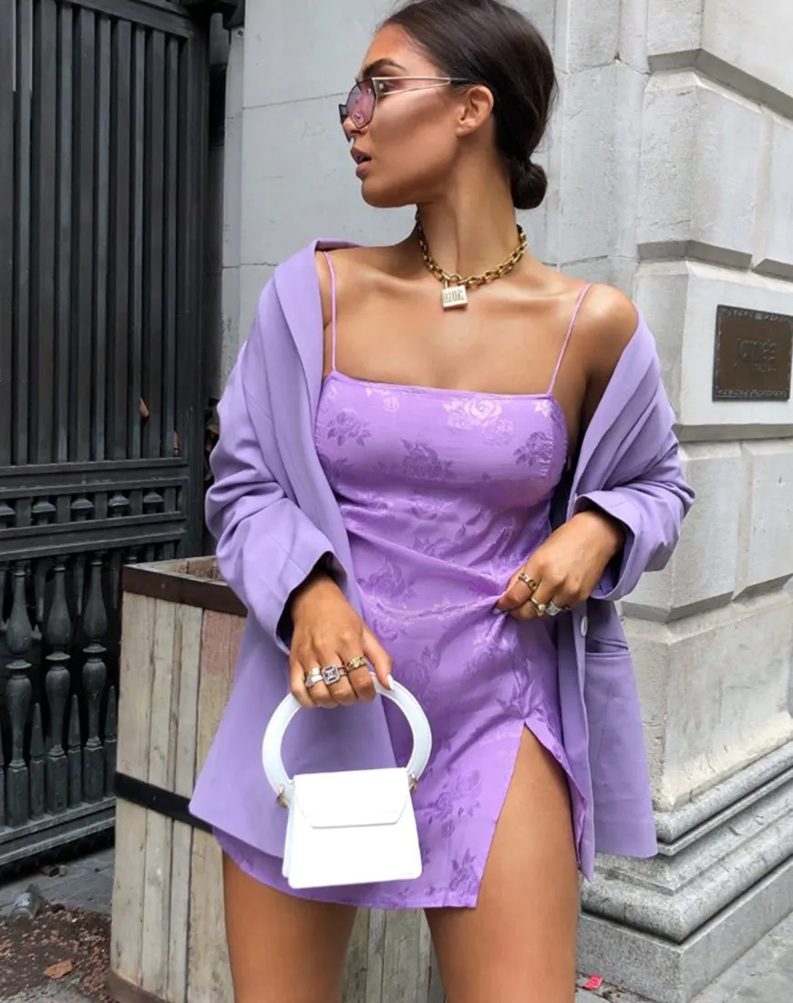 Datista Slip Dress in Satin Rose Lilac