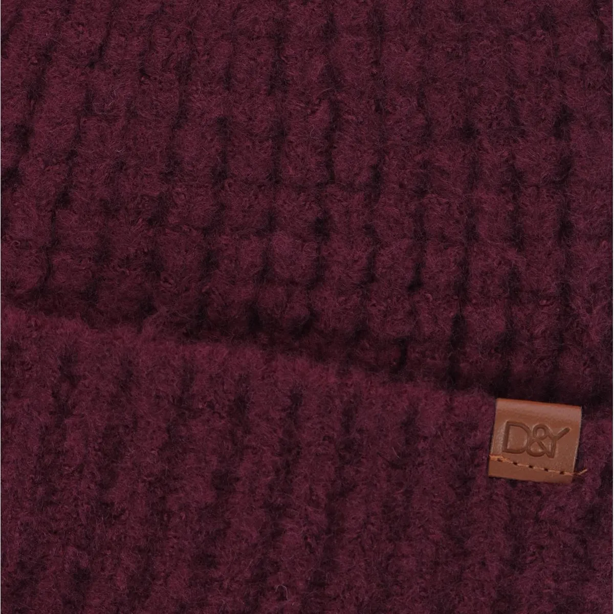 David & Young Women's Waffle Knit Winter Beanie with Cuff