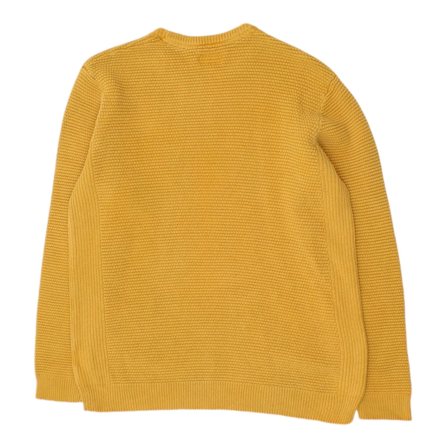 Diesel Mens Yellow Knit Crew Neck Jumper | Vintage High End Designer Sweater VTG