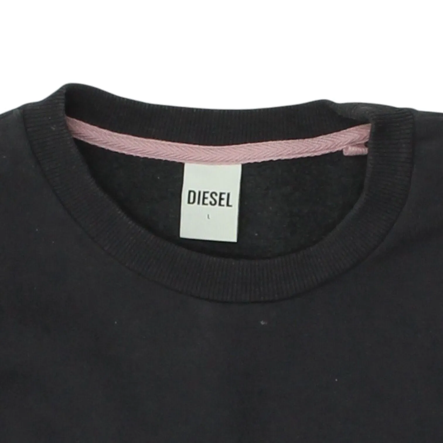 Diesel Womens Navy Grey Pink Crew Neck Sweatshirt | Casual Streetwear Jumper