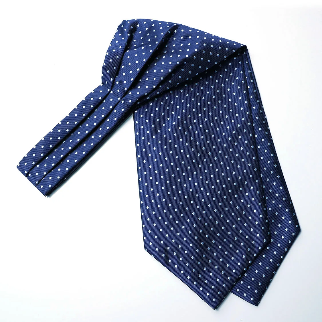 Dot Ascot Cravat Scarf - B-BLUE POLKA DOT02