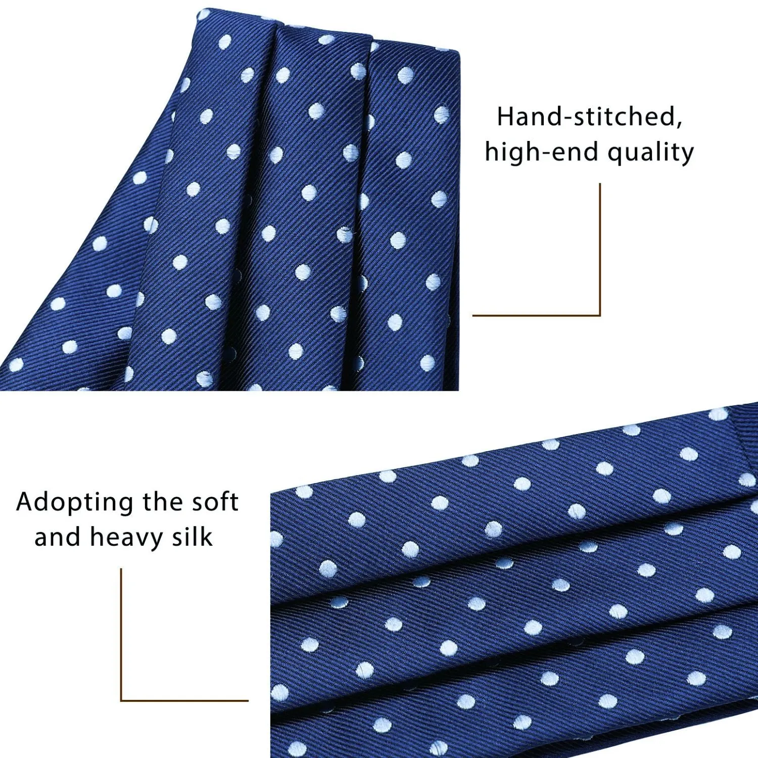 Dot Ascot Cravat Scarf - B-BLUE POLKA DOT02