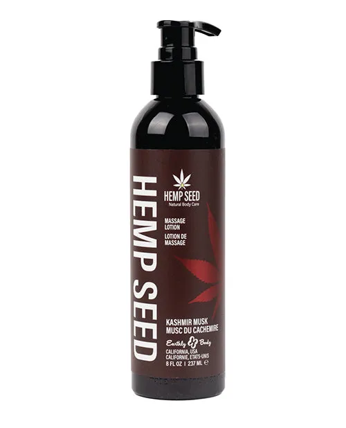 Earthly Body Hemp Seed Massage Lotion - 8 oz Kashmir Musk