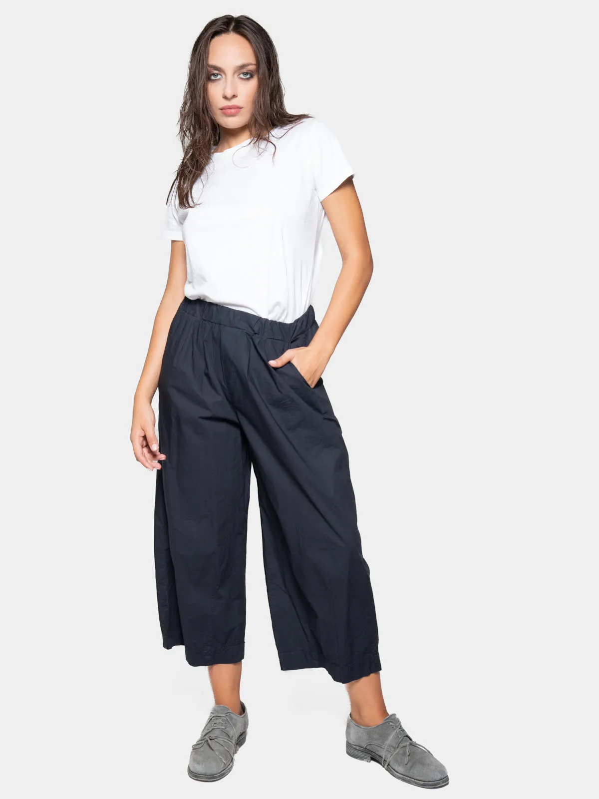 Elastic Waist Organic Cotton Culottes