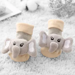 Elephant Baby Rattle Socks