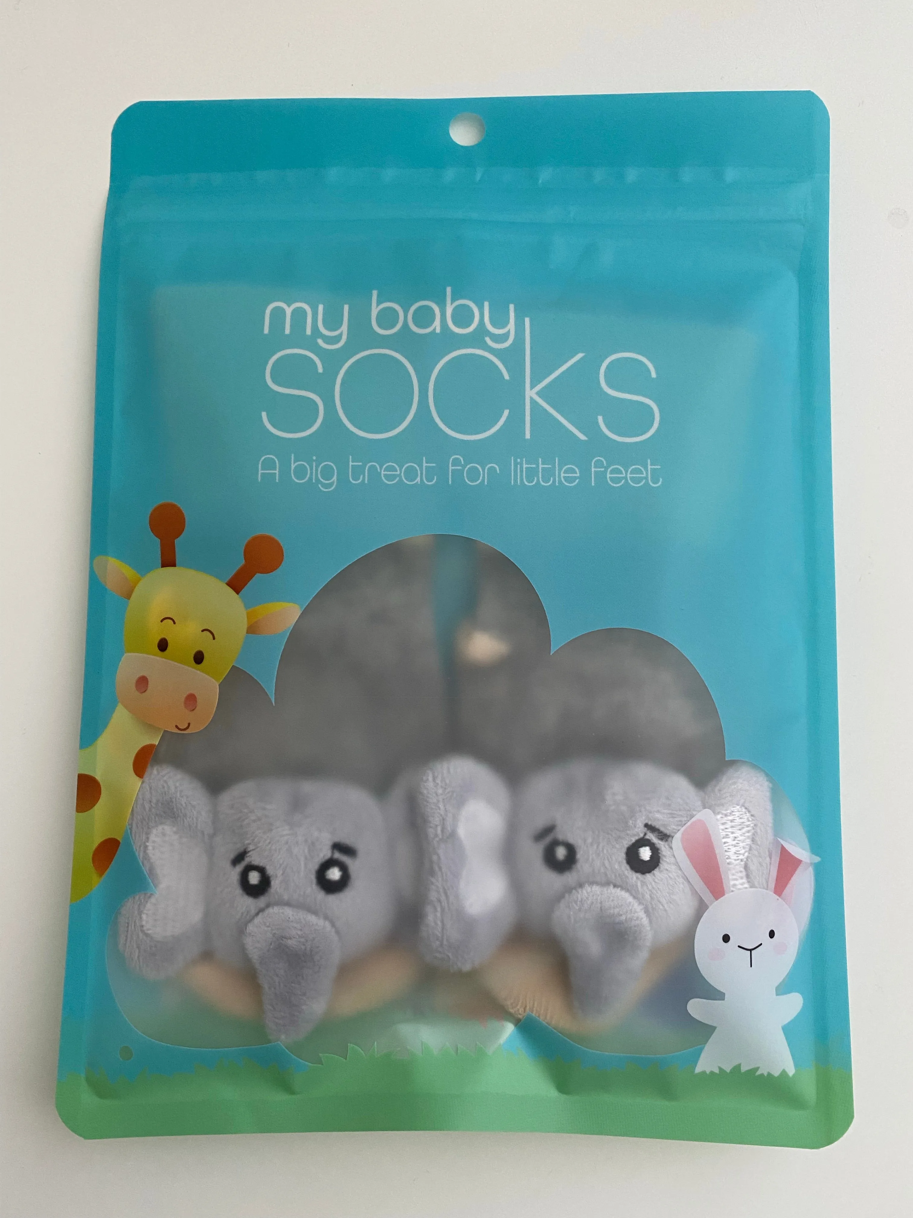 Elephant Baby Rattle Socks