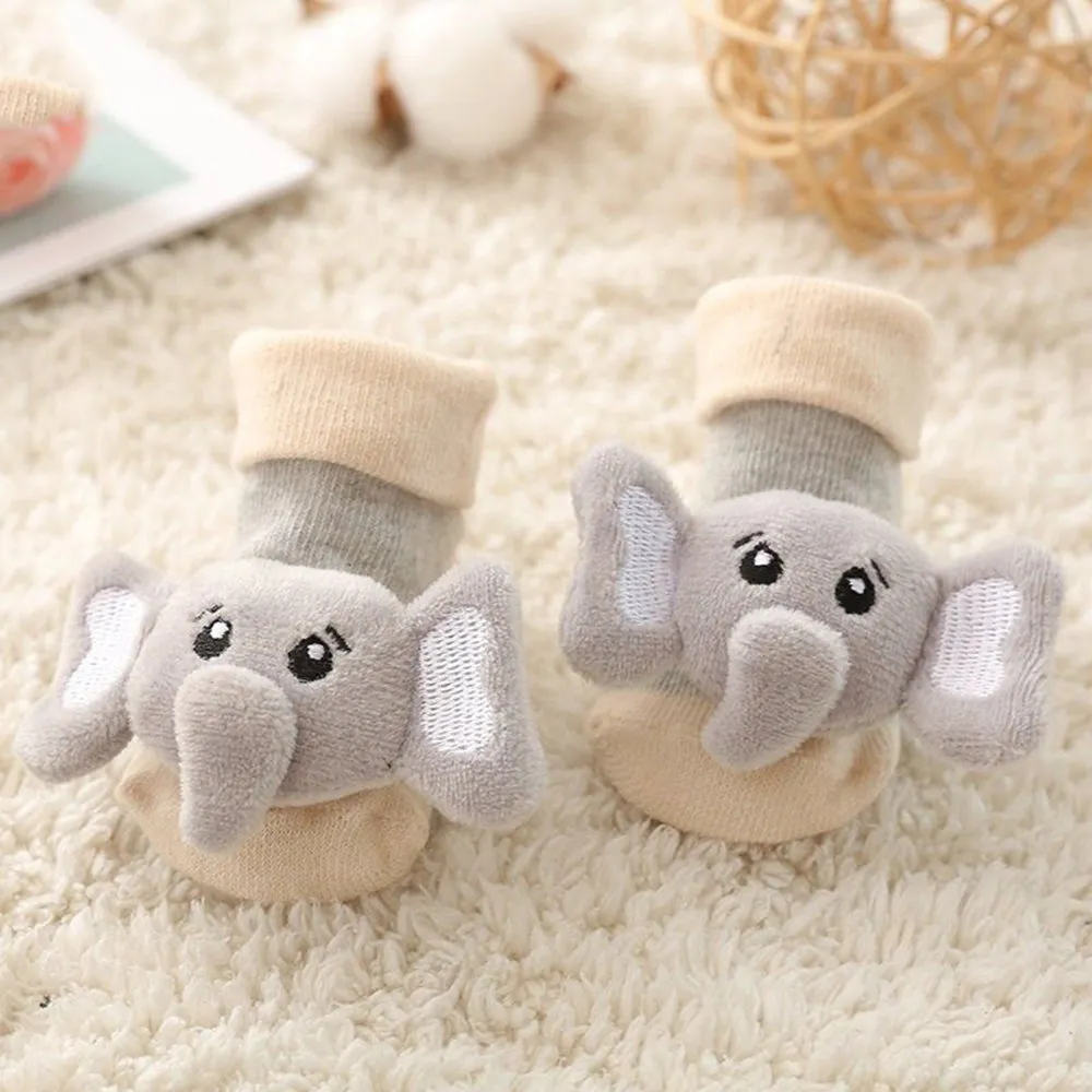 Elephant Baby Rattle Socks