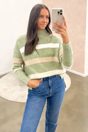 Emma Knit Jumper Avocado Latte