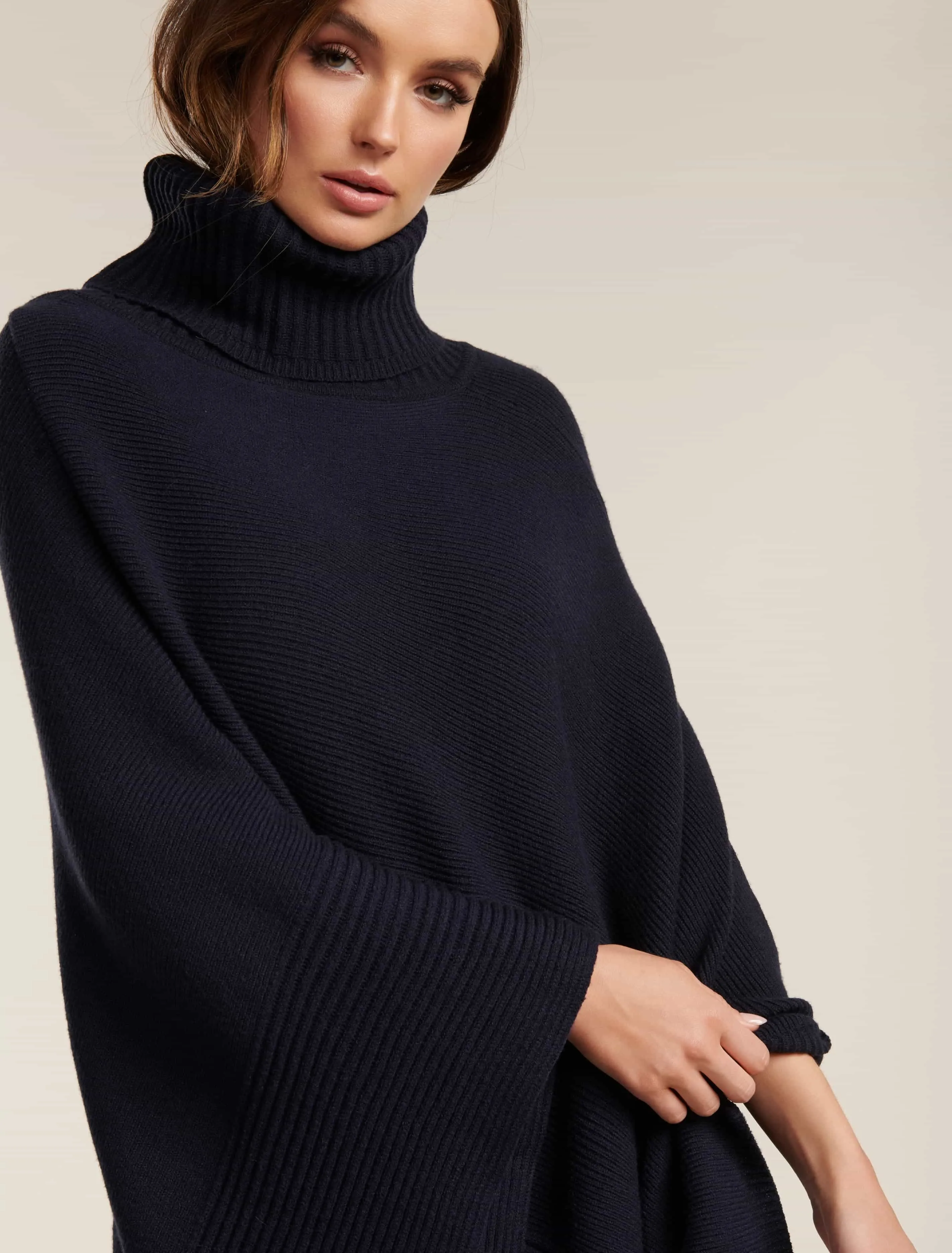 Eve Roll Neck Poncho