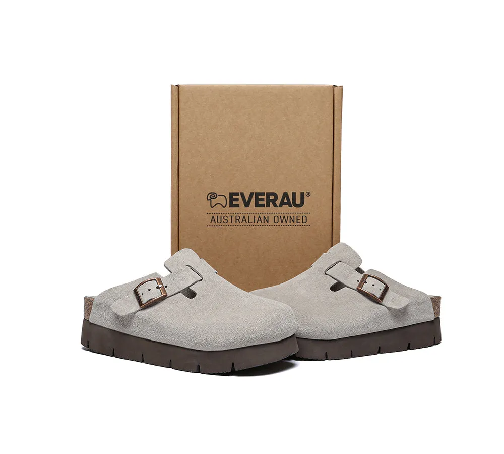 EVERAU® Adjustable Buckled Straps Slip-on Platform Sandal Slides Brooklyn