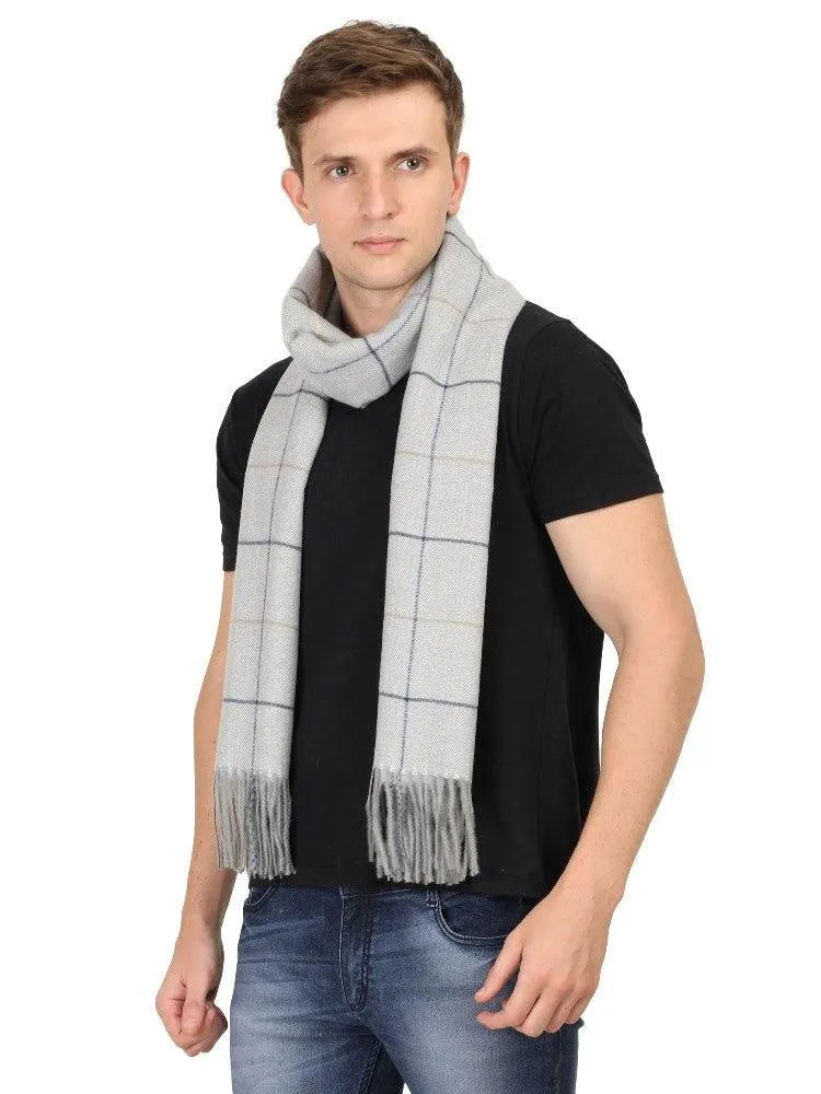 FabSeasons Gray Men's Woolen Scarf, Muffler, Shawl and Stole