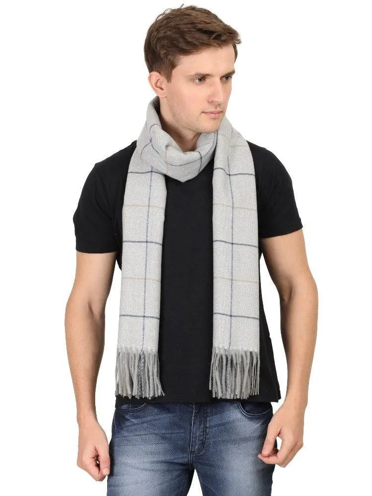 FabSeasons Gray Men's Woolen Scarf, Muffler, Shawl and Stole