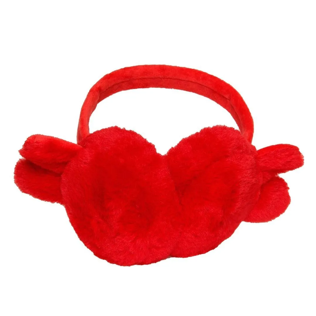 FabSeasons Red Bunny Winter Outdoor Ear Muffs