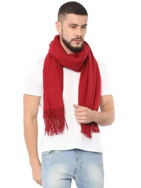 FabSeasons Solid Maroon cashmere Scarf