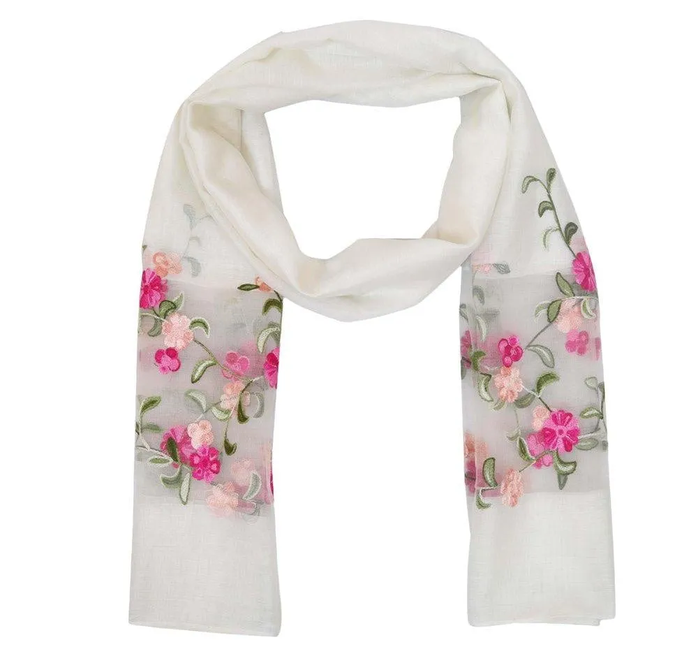 FabSeasons Solid White Viscose Stylish Scarf