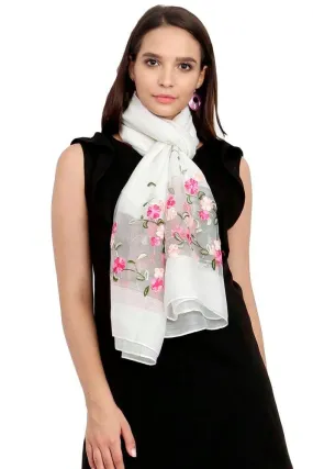 FabSeasons Solid White Viscose Stylish Scarf