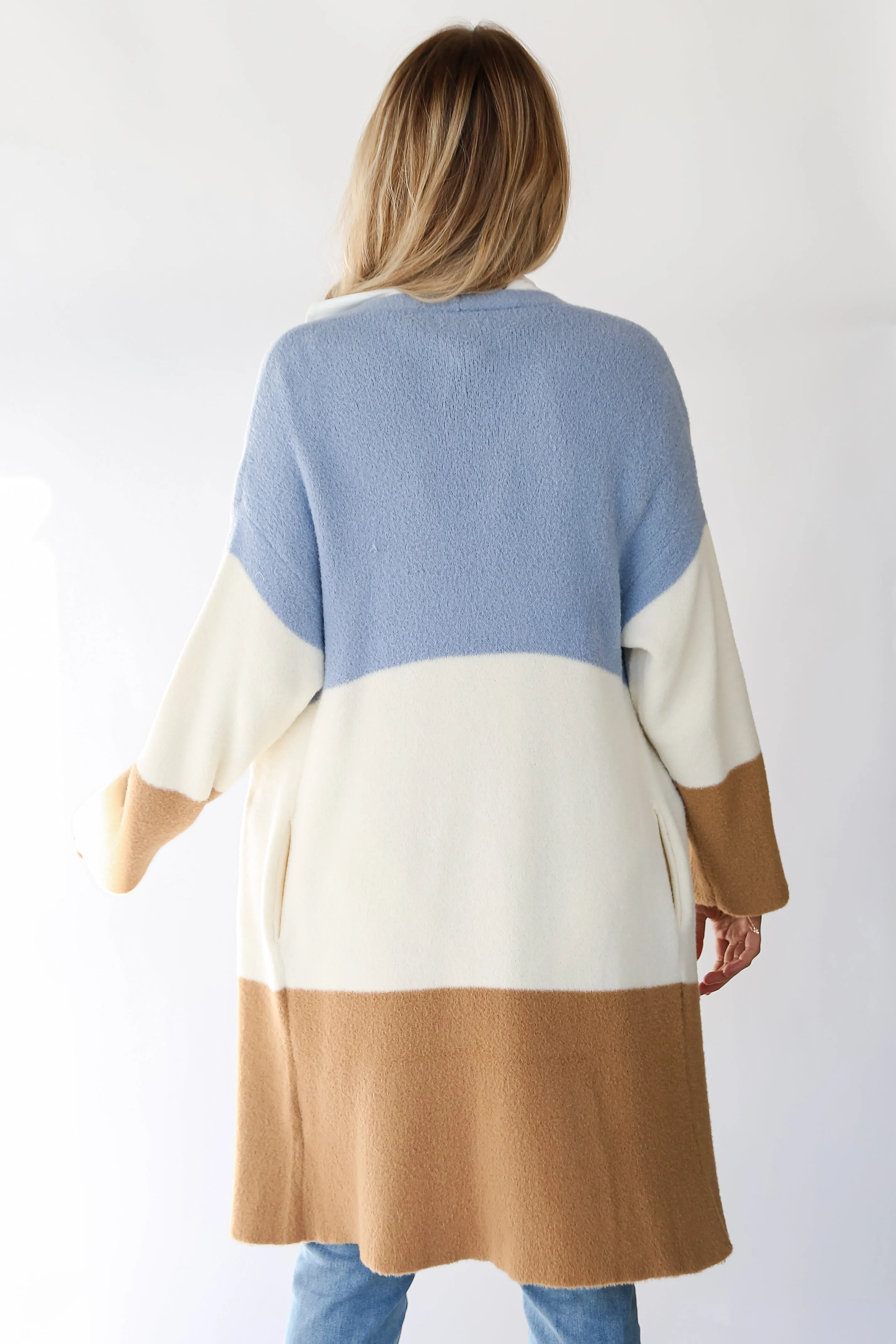 FINAL SALE - Easily Cozy Color Block Longline Cardigan