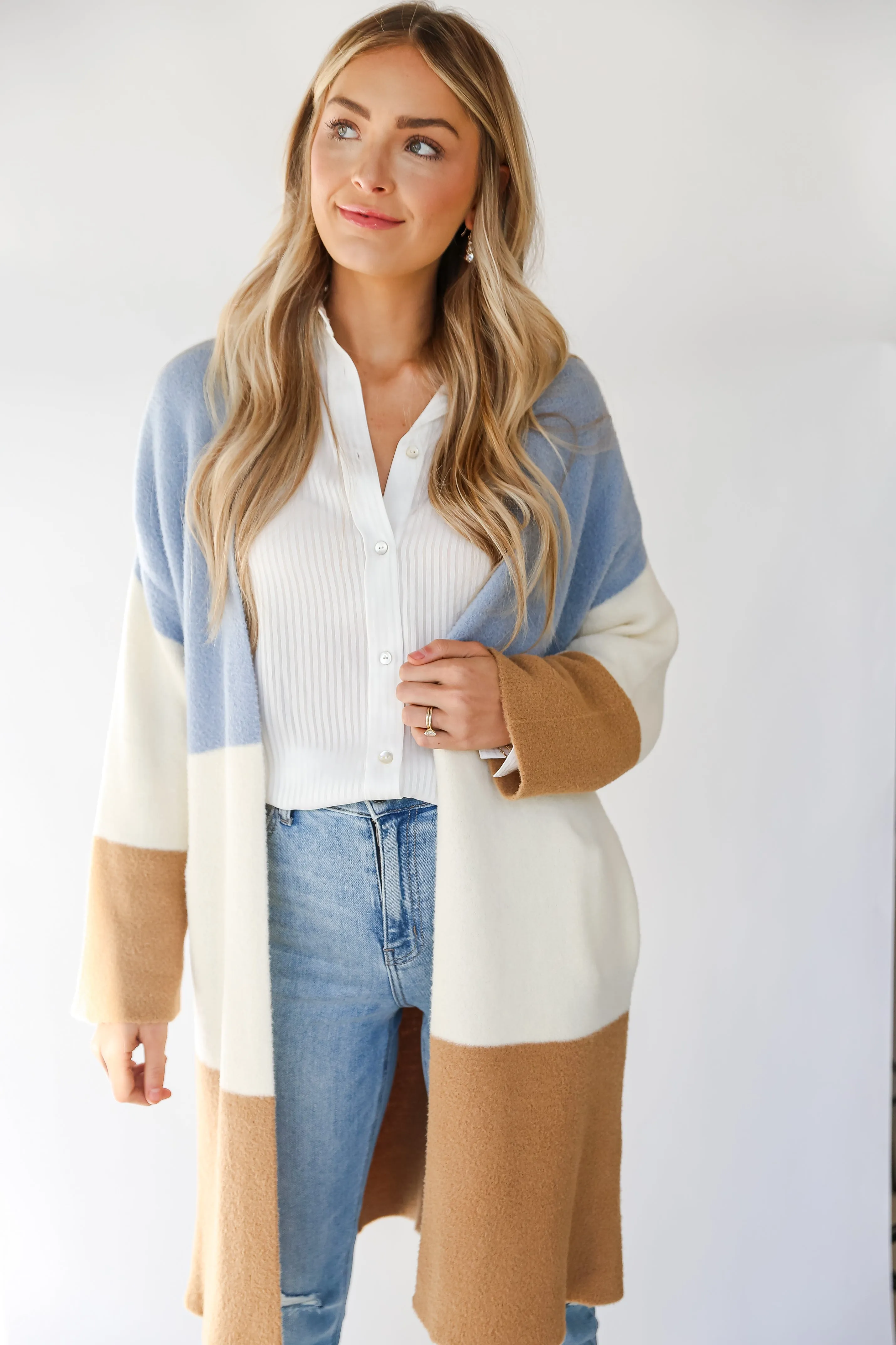 FINAL SALE - Easily Cozy Color Block Longline Cardigan