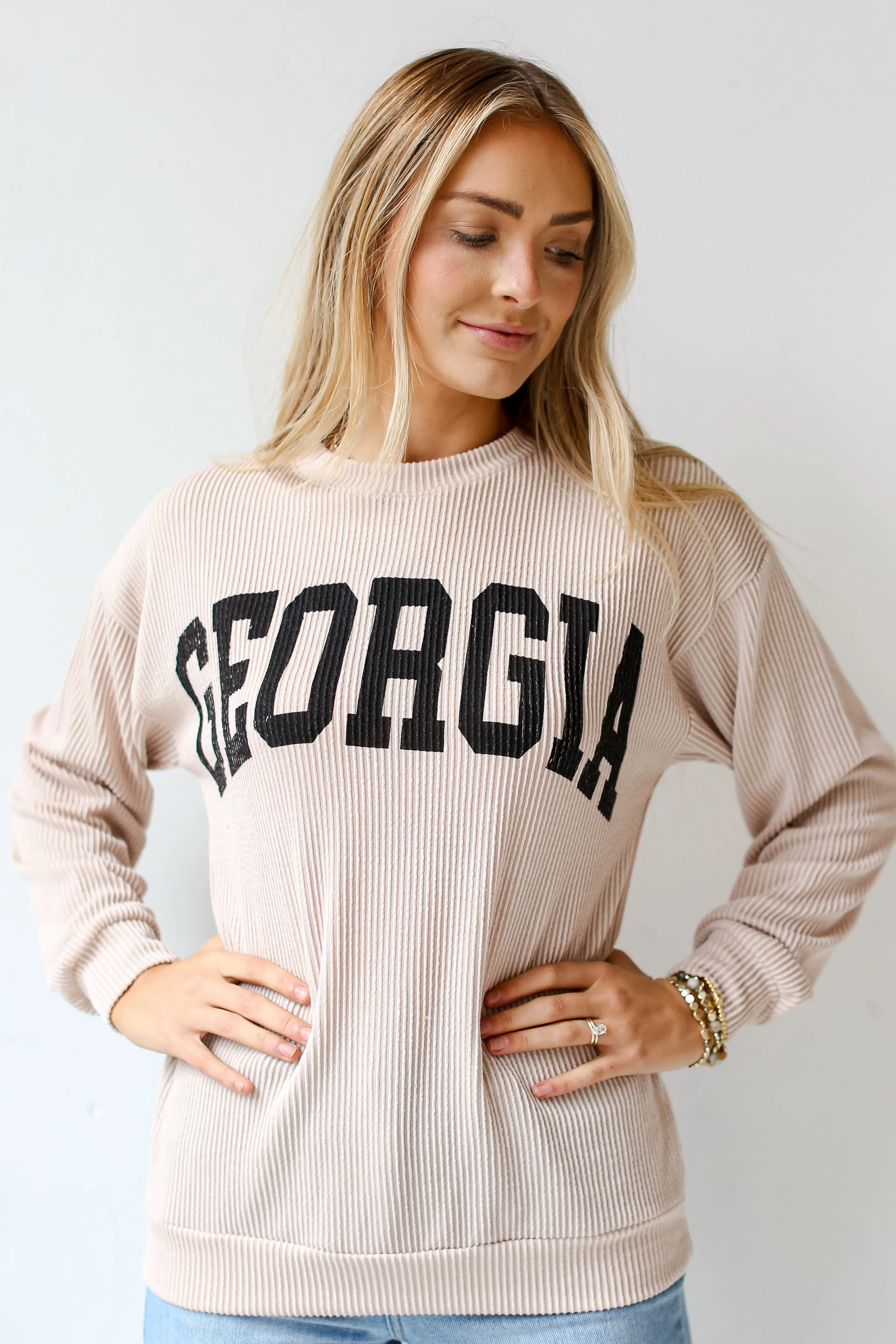 FINAL SALE - Georgia Corded Pullover