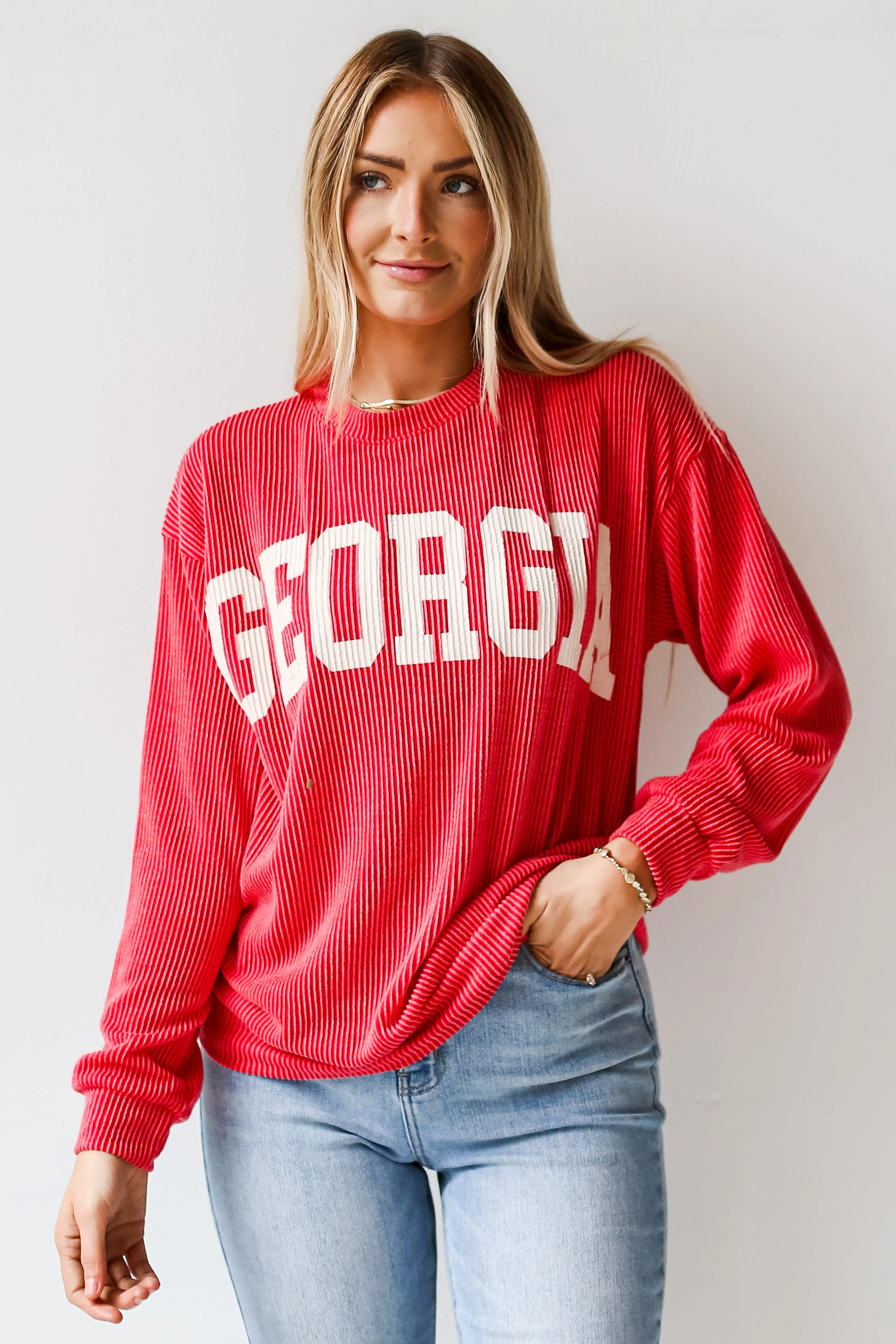 FINAL SALE - Georgia Corded Pullover