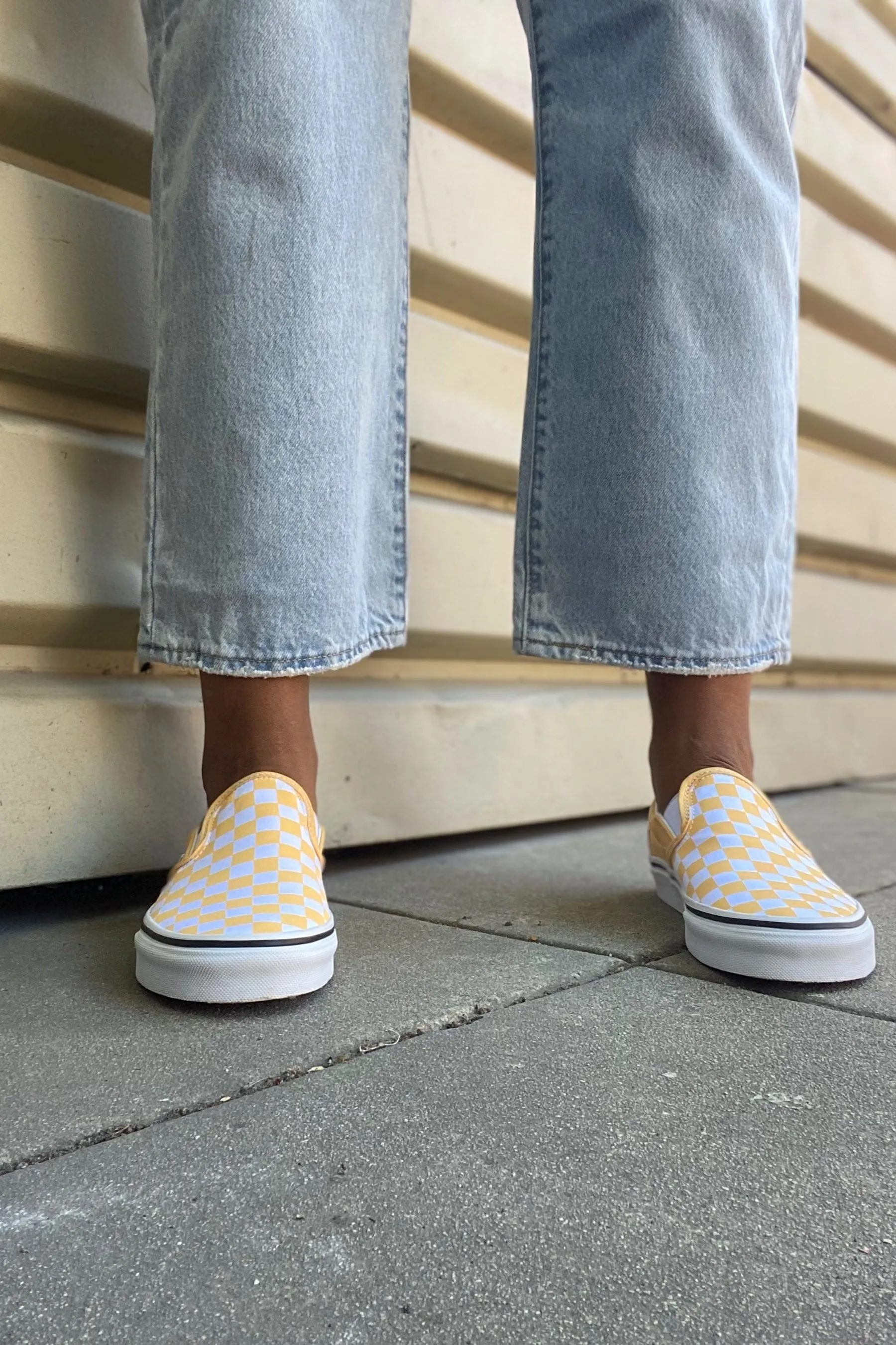 Flax Checkerboard Slip-On