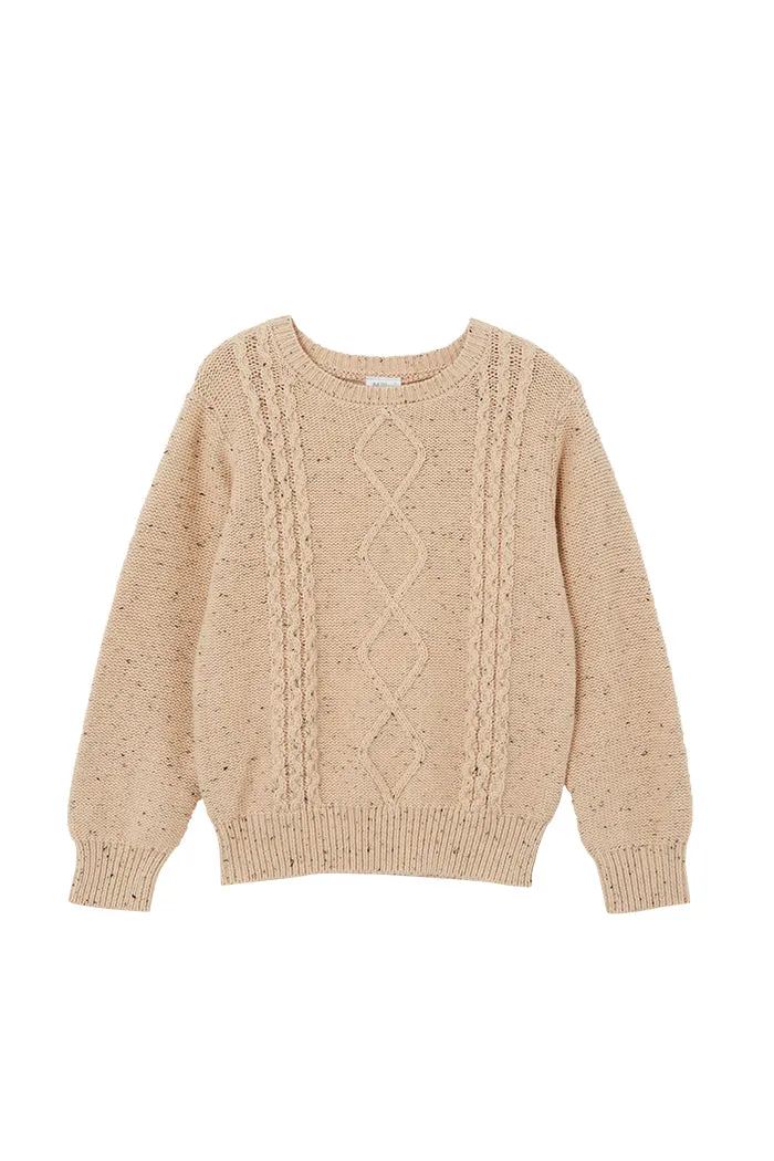 Fleck Cable Knit Jumper