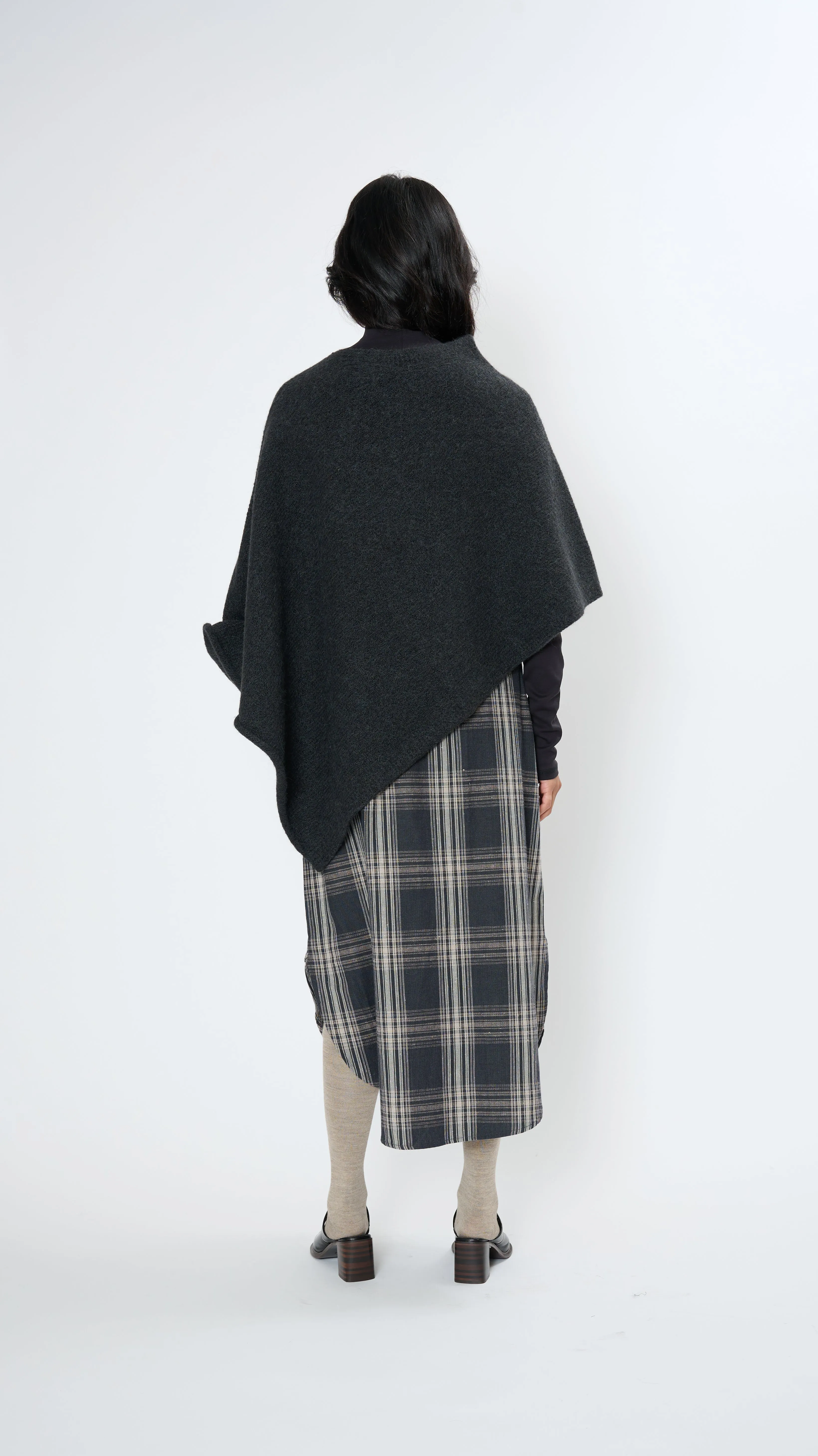 Fold Poncho in Ink