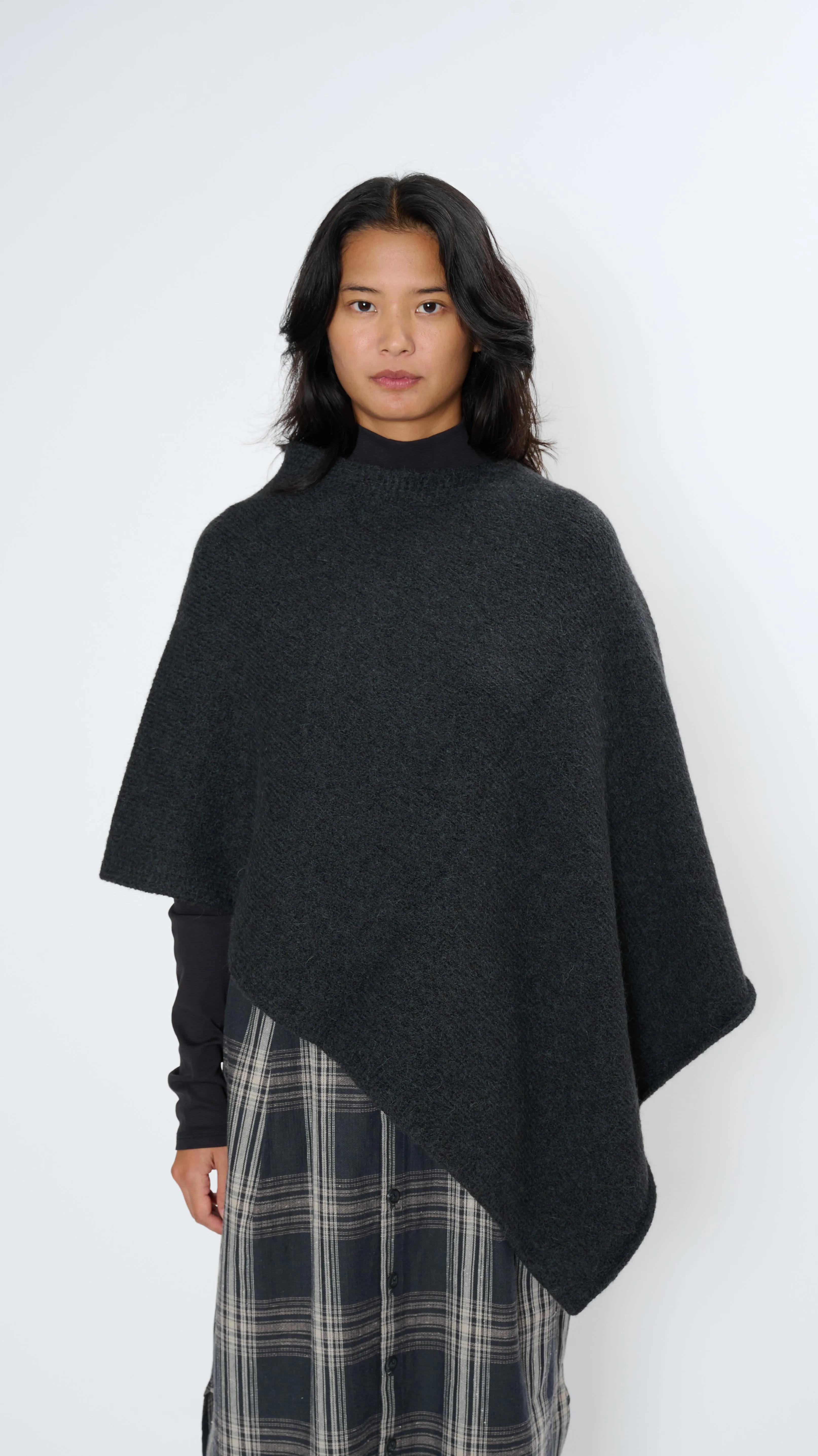 Fold Poncho in Ink