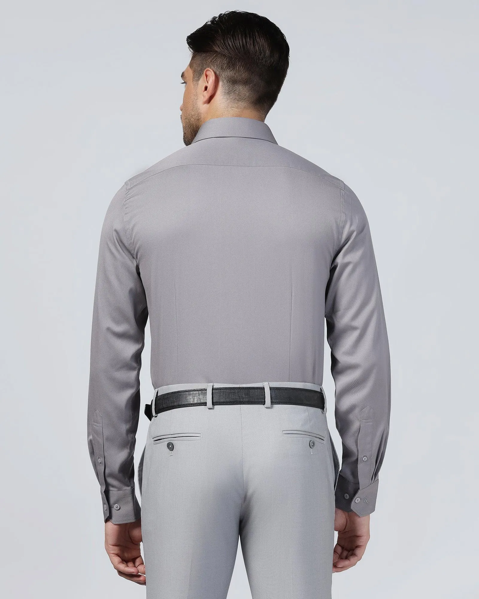 Formal Grey Textured Shirt - Soy